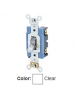 Leviton 1201-LHC - 15 Amp - 120 Volt - Toggle Lighted Handle - Illuminated OFF Single-Pole AC Quiet Switch - Clear